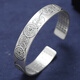 Jiangjianyue silver bracelet men's style silver bracelet men and women's style silver retro heart classic five emperors silver bracelet open-mouth bracelet SN3271 Five emperors coins bracelet [999 silver style]