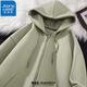 
JEANSWEST hooded sweatshirt men and women 2025 spring and autumn Japanese zipper cardigan jacket loose sports jacket heavy hoodie matcha green (good luck is often white X) M (recommended 100 Jin [Jin equals 0.5 kg]-110 Jin [Jin equals 0.5 kg])
