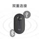 Logitech Fashion Series PEBBLE Mouse Wireless Bluetooth Mouse Office Silent Mouse Female Mouse Symmetrical Mouse Pebble Shape Graphite Black