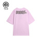 Tch camiseta para mujeres manga corta cuello redondo suelto holgio de hombro de hombro tierno t Deáñez de manga corta T21110C6173 L
