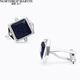 North Martin French shirt cufflinks men's shirt cuff cuff nails for boyfriend gift box Starry Sky Stone