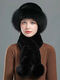 Hengyuanxiang chapeau féminin pour l'hiver chaud Fox Fox Hat de fourrure écharpe épaissie de la mère à la mode répulsif Rabbit fourrure haut chapeau automne et hiver kaki couleur élastique (chapeau simple)
