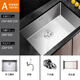 XMSJ Borde estrecho cepillado 304 Fregadero de acero inoxidable Taichung Taichung Basina inferior Cocina hecha a mano Venta directa de ventas directas 4840 Comida a juego estándar Comida