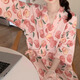 贝逸芙睡袍春秋款女纯棉纱布蜜桃夏季浴袍日式和服浴衣女款睡裙夏款睡衣 QKM671#紫色小花 XL