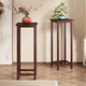 Mingzhu Nouvelle étagère de fleurs chinoises salon du sol de fleurs de plancher du sol en bois massif en bois neuf nouveau-pot de fleur haut de gamme grille étagère de fleur de luxe légère [une couche petite]]