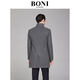 BONI/堡尼毛呢大衣男中长款秋冬商务立领羊毛大衣外套男BE883341B 专柜同款 灰色 165