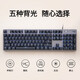 Logitech K845 mechanical keyboard, wired keyboard, gaming office keyboard, e-sports, green tea red axis keyboard, computer laptop backlit DIY keycap, full size 104 keys, K845-Early Day keycap