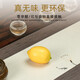 MathDerayG LUXOME新中式皮革桌旗防水电视柜茶台桌布中国风禅意茶席茶几旗 7372荷塘-素版1条装 30*240CM方便打理