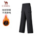 
Camel work pants for men and women autumn waterproof casual pants for outdoor hiking sports pants plus velvet woven charge trousers Y14CAY6625A, Phantom Black, men [added velvet] L