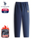U.S. POLO ASSN. Sports pants plus velvet men's casual pants winter warm men's pants loose sweatpants Paul pants navy blue (flat L