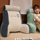 Futuan ice silk bean doodle head cushion soft package pregnant woman lying on the bed feeding pillow with a large backrest sofa pillow with waist protection pillow Husky heightened latex pillow Large size 65*60cm