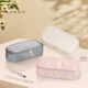 VLANDO Small Cosmetic Rangement Sac portable portable pour femmes à la main pour la main-d'œuvre, arcs de toilette de voyage.