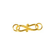 Mengpao 18k gold handmade ancient gold S-shaped button buckle head DIY jewelry bracelet necklace braided rope connection buckle material accessories small / single