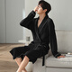 Sherceman men's nightgown men's spring cotton thin large size loose yukata solid color long simple home clothing XL