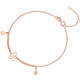 Saturday Fuhong 18K gold bracelet female cherry blossom gold bracelet birthday gift C077936 about 16+3cm