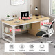 Jiajialin computer desk desktop home with drawer bookshelf integrated simple modern desk student office study table stable upgrade warm white 140cm