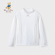 Classic Teddy classic Teddy girls' bottoming shirt children's T-shirt long sleeve medium and large children's clothing lady's clothing versatile white 140