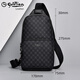 Goldlion Chest Bag Men's 2024 New Shoulder Bag Business Fashion Backpack Crossbody Shoulder Bag Men's Style 1 Dark Gray