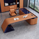 FUJIN Italian-style boss table, president table, light luxury, modern high-end villa executive desk, office leader desk and chair combination, customizable color and size