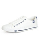 Huili canvas shoes 2019 spring men and women simple and versatile student casual shoes, fashionable breathable couples white shoes WXY-709 white 41