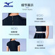美津浓（MIZUNO）泳衣女连体裙摆速干沙滩游泳衣夏法式简约时尚温泉泳装A1319蓝2XL