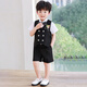 Goku Boys Hobe Gile Suit Little Flower Boy Host Children's Suit Performance Performance Baby d'un an Bleu foncé 130 Poids recommandé 43-50 Jin [Jin est égal à 0,5 kg]
