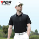 PGM高尔夫服装 男士夏季短袖T恤 透气打孔 运动服装 golf上衣 YF683-黑色【上衣】 2XL
