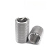 RSRDDY Chengdejing 304 stainless steel threaded sleeve steel wire threaded sleeve threaded brace protective sleeve screw M216 set steel sleeve M2*0 points 4*1D10 grains 2mm