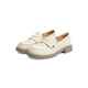 
Red Dragonfly Loafers Women's Spring New Style One-Standard Women's Shoes Thick Heels British Style Small Leather Shoes Women's Singles Shoes WLB14137 Beige 37