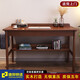 Ruffman solid wood desk bookshelf combination home office computer desk primary and secondary school students study table 140 walnut color single table