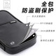 POTRAVEL.DESIGN Overseas travel passport bag, RFID shielding anti-theft card bag, ticket holder, document bag, family document storage bag, black