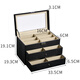 Renjuyi 18-position glasses storage box multi-layer drawer sunglasses collection box sunglasses placement cabinet accessories display box 3-layer 18-grid black glasses box