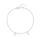 TTMIX platinum anklet for women pt950 platinum love key pendant fashionable foot accessories 3.1-3.3g 22+2cm