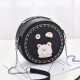 
Black Kiss (BLACKKISS) birthday gift for girlfriend textured women's bag new small round bag women's fashion chain bag one-shoulder crossbody bag white (high quality version)