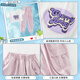 Girls' summer dress fashionable new children's short-sleeved suit summer thin medium-sized children's casual two-piece set 16012 purple + 9889 white 140 CM