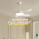 Schöne Lampen und Guangdong Zhongshan Lampen Einfache moderne Fan Lampenrestaurant Kronleuchter Creme Holzstil Esszimmer Esstisch Ventilator Kronleuchter Volles Spektrum 46-673a absorbieren graue helle Holzkornblätter