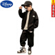 Disney (DISNEY) Boys Autumn Clothing Set 2024 New Big Children Spring and Autumn Sports Two-piece Set Western Fashionable Autumn Clothes Trendy Children's Clothing Gray 130
