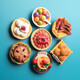LIVE PAI refrigerator sticker simulated food Chinese food New Year flavor bacon magnet tile refrigerator home decoration magnetic message post 689 [Berry pancake]