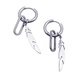 JPHZNB niche design titanium steel feather earrings for women, trendy, cool personality, ins temperament, internet celebrity, handsome earrings, earrings for men, pair