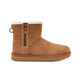 Ugg Herbst Frauen Mode komfortable doppelte Reißverschluss Solid Color Casual Classic Mini Boots Schneestiefel 1118853 Che Maroon 38