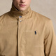 RALPH LAUREN Men's mid-length windbreaker classic soft and comfortable cotton twill casual jacket Cafe Tan light brown S