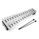 Geyueyin 15-Tone Aluminiumplatte Klavier spielen Klavier Kinder Musikinstrumente Musikspielzeug Handklopfen Xylophon Orff Lehrhilfen unterrichten Silber 15-Tone + Musikinstrument Pack + Score + Note Post