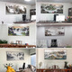 Grand mur doré peintures de support montagnes tuxi mur salon paysage peintures de bureau horizontal mural calligraphie décorative et peinture CT-6.89 Grand mur 300 * 120cm SF Express Porcelaine en cristal brillant + cadre en aluminium doré