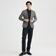 Lilang light and fashionable men's clothing [skin storage clothes] new spring and summer suit for men young commuting light and thin suit jacket Coffee 175A