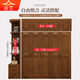 师梵 胡桃色实木衣柜简约推拉大门衣橱可加边加顶YF-1503#四门+大边柜