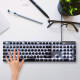 Logitech K845 Juego de teclado de oficina mecánica con cableas E -Sports Punk Punk Retro Teclado periférico Notebook Holiday Gift Diy Keycap personalizado K845 (eje verde) + Classic Punk Keycap - Negro
