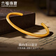 Liufu Schmuck Fuß Gold einfache Ring Offenes Goldarmband Frauenmodell -Armband Geschenk Preis F63TBGB0003 23,87 Gramm (einschließlich Arbeitskosten 716 Yuan)