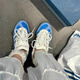 Adidas Bad Bunny x Gazelle Indoor Grau Weiß und Blau Retro Low Top Shoes If9734 graues Weiß und Blau (IF9734) Brandneue Kollektion Priorität 36.5