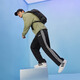 阿迪达斯 （adidas）休闲舒适运动裤男装轻运动EI9761 黑色/白 AL