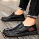 Región occidental Camel Camel Hombres de cuero genuino de cuero casual de cuero de gran tamaño British Perfect Geanie Zapatos marrón claro [9918 Four Seasons] 42